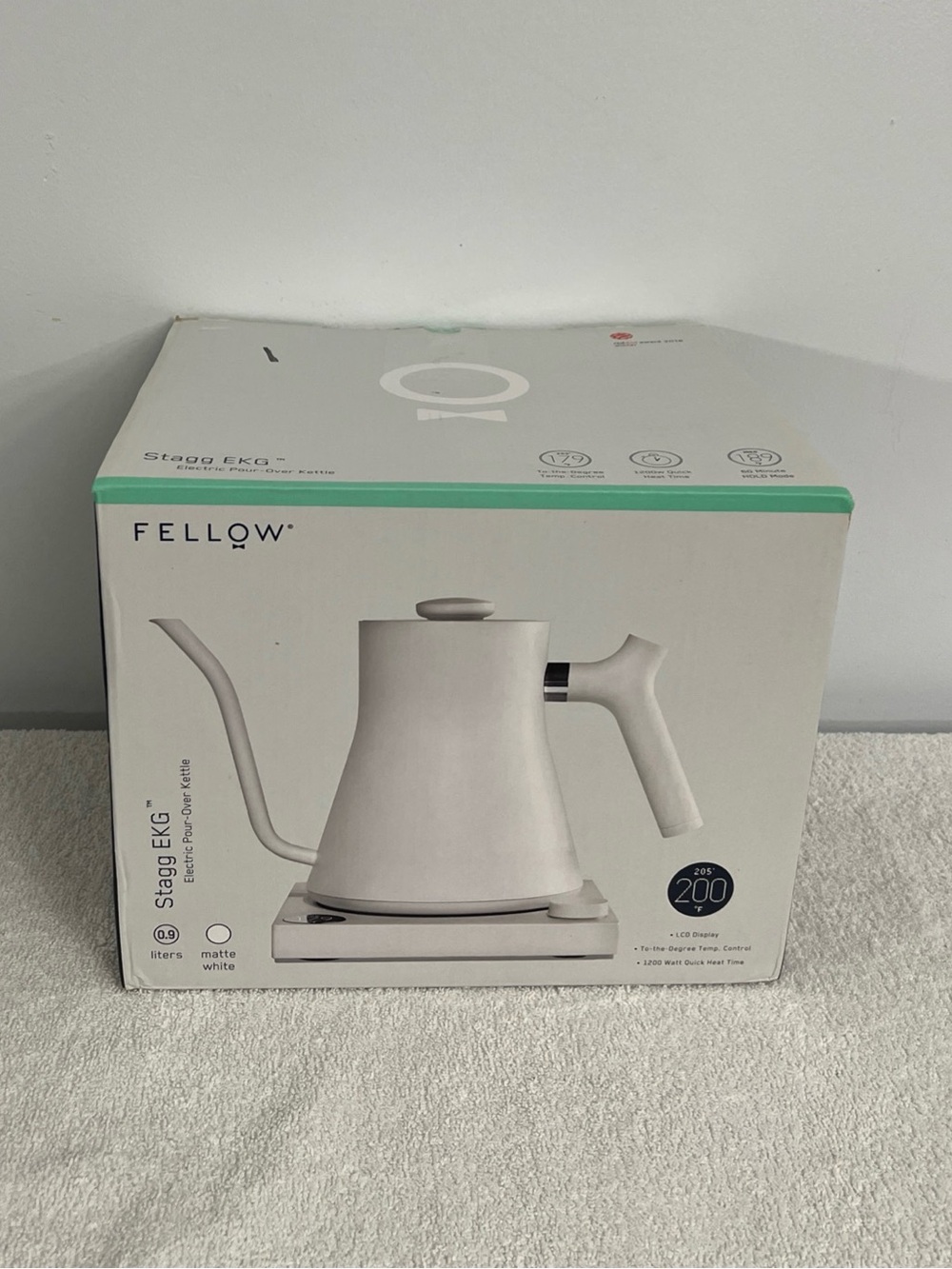 Fellow Stagg EKG Electric Pour-Over Kettle Matte White O.9L